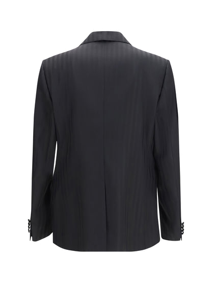Dolce & Gabbana Striped peak-lapel Blazer - Black