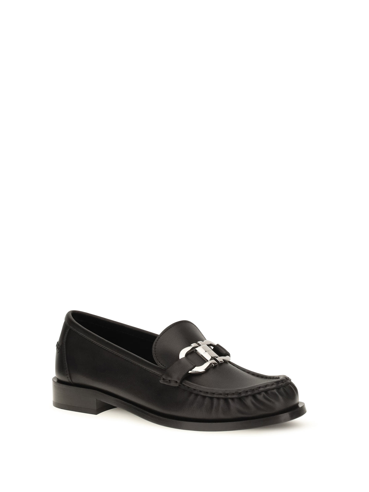 Ferragamo Leather Loafers - Black