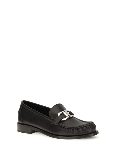 Ferragamo Leather Loafers - Black