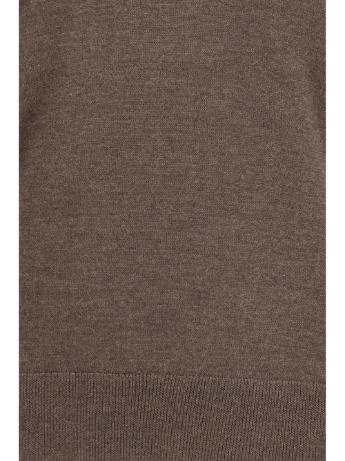 The Row Quovine Cashmere and Silk-blend Sweater - Nut Brown