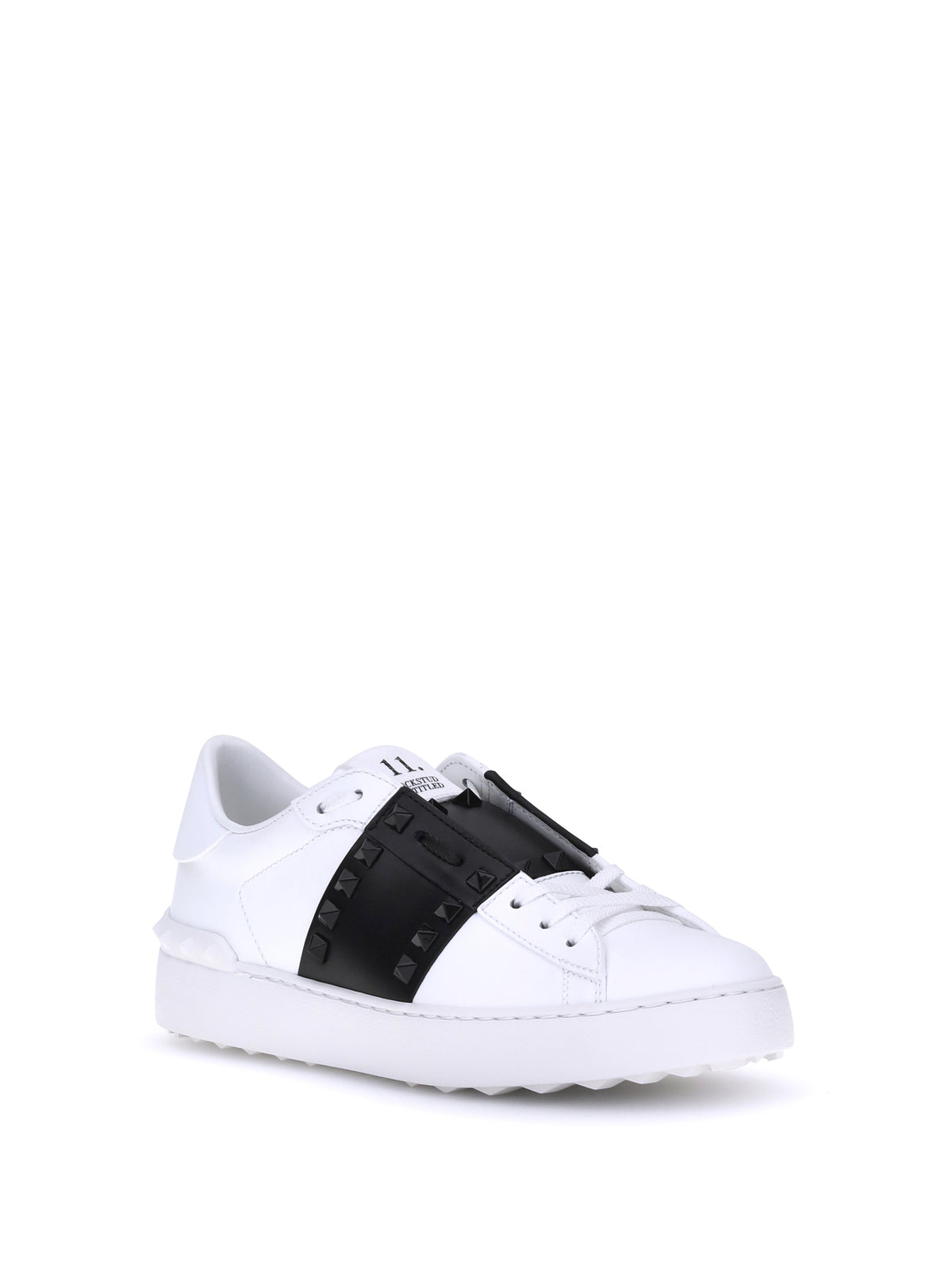 Valentino Garavani Open Rockstud Sneakers - White/Black/White