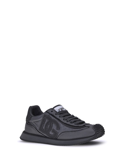Dolce & Gabbana Leather Sneakers - Ferro