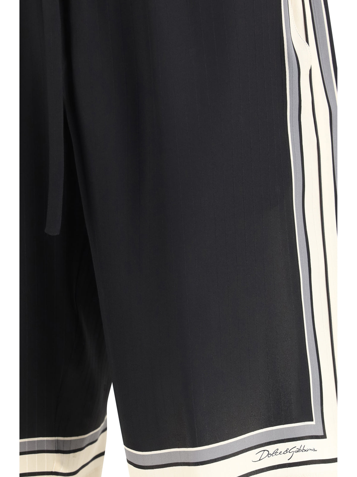 Dolce & Gabbana Drawstring Shorts - Striped F.Nero