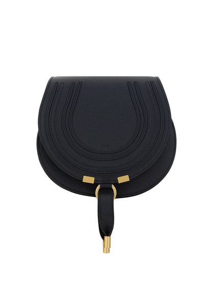 Chloé Small Marcie leather Shoulder Bag - Black