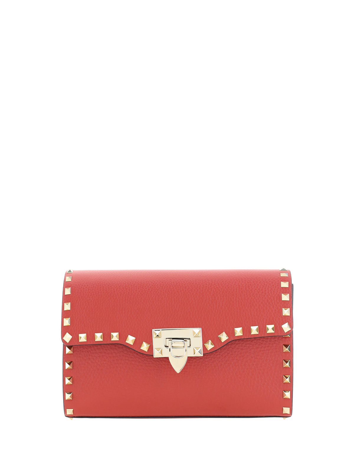 Valentino Garavani Small Rockstud grained calfskin Shoulder Bag - 0ro