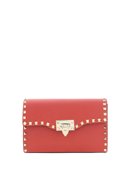 Valentino Garavani Small Rockstud grained calfskin Shoulder Bag - 0ro