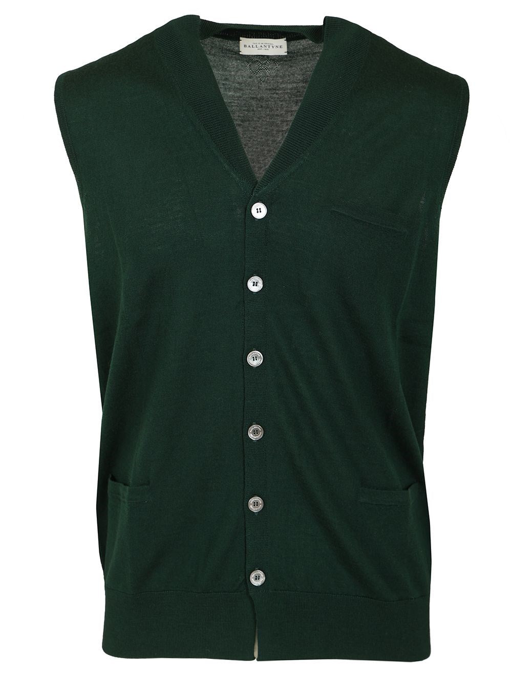 Ballantyne V-Neck Vest - Green