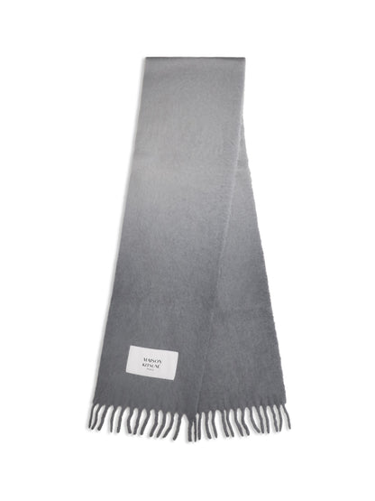 Maison Kitsuné Gradient-efect alpaca Scarf - Cloud Grey/Asphalte