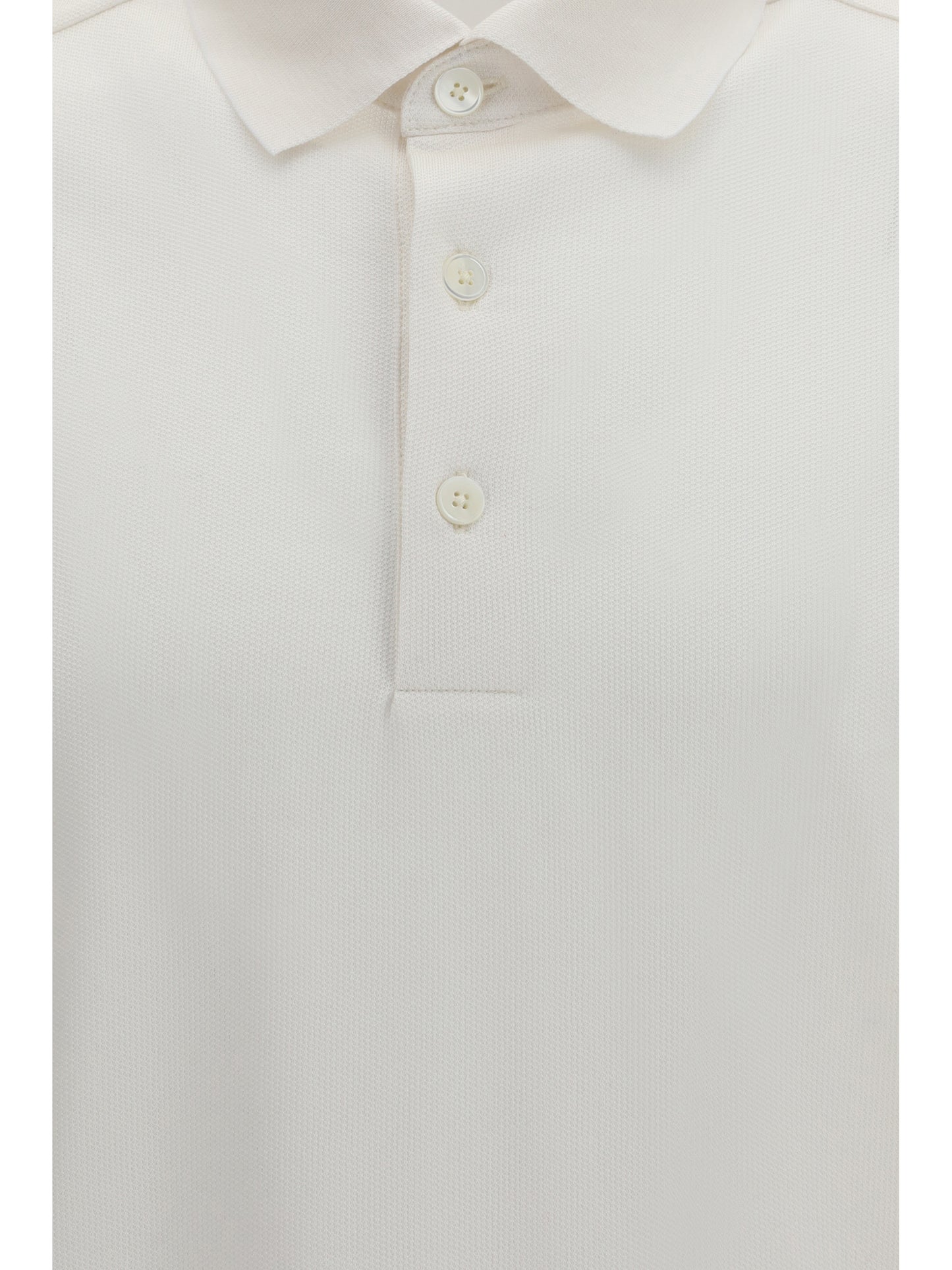 ZEGNA Cotton and silk piqué Polo