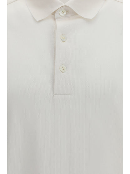 ZEGNA Cotton and silk piqué Polo