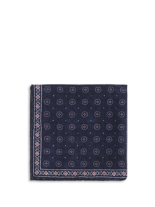 BRUNELLO CUCINELLI Ethnic-patterned silk Pocket Square