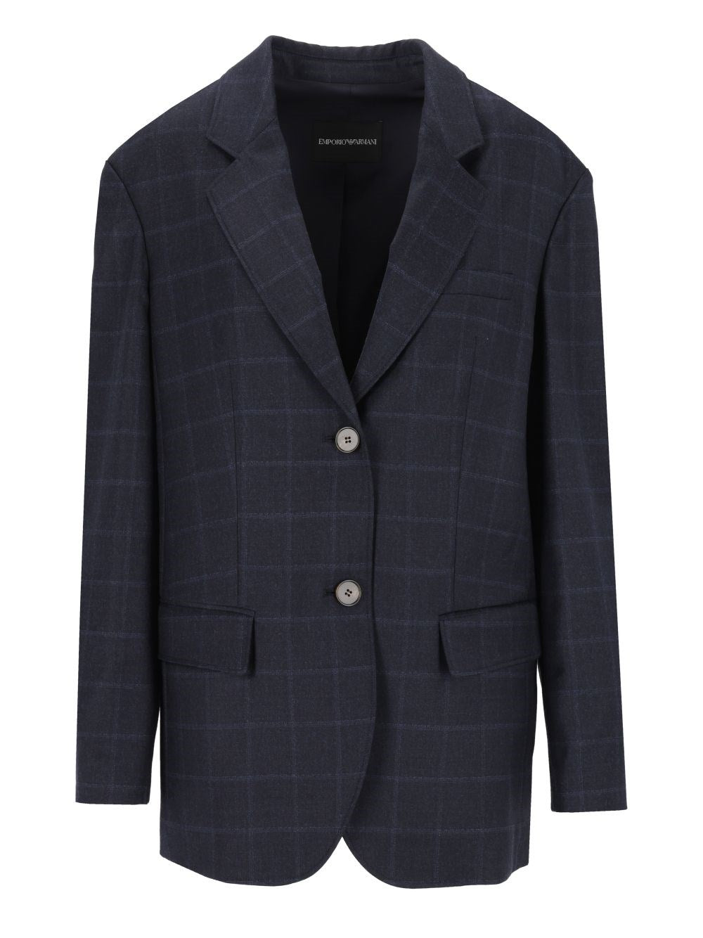 Emporio Armani Single-Breasted Blazer - Blue