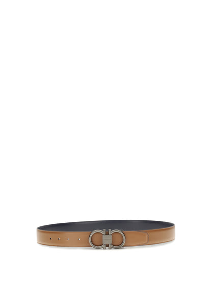 FERRAGAMO Reversible leather Gancini Belt