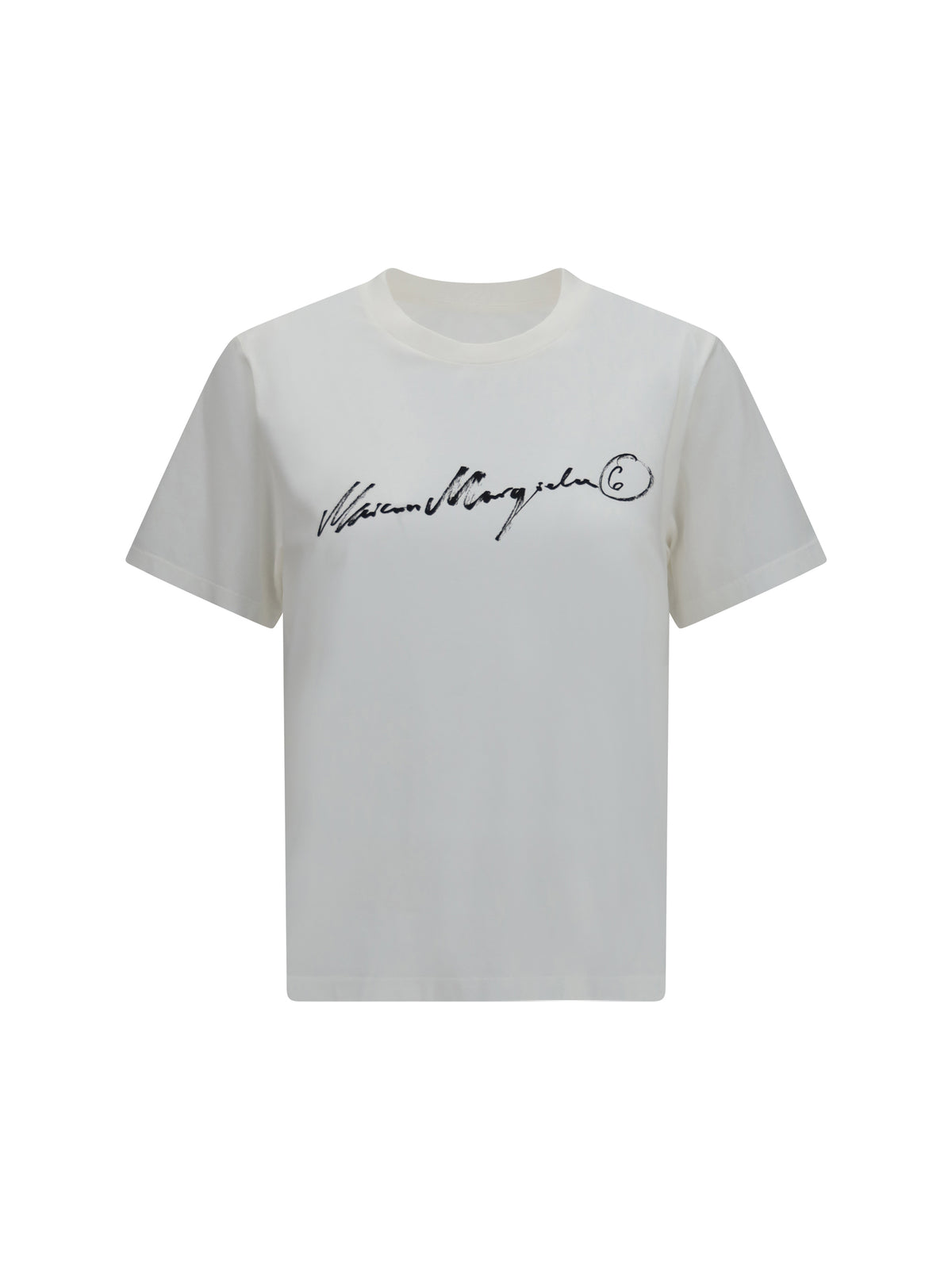 MM6 Maison Margiela Central-print T-shirt - Off White