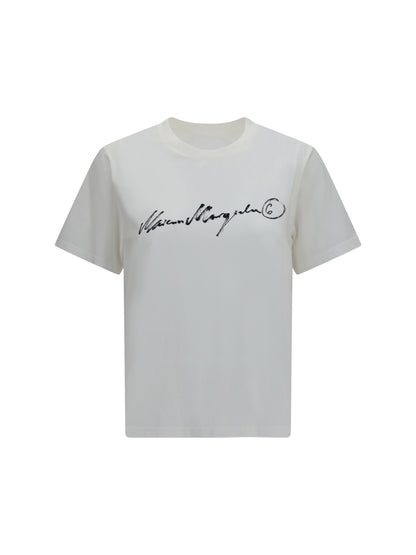 MM6 Maison Margiela Central-print T-shirt - Off White