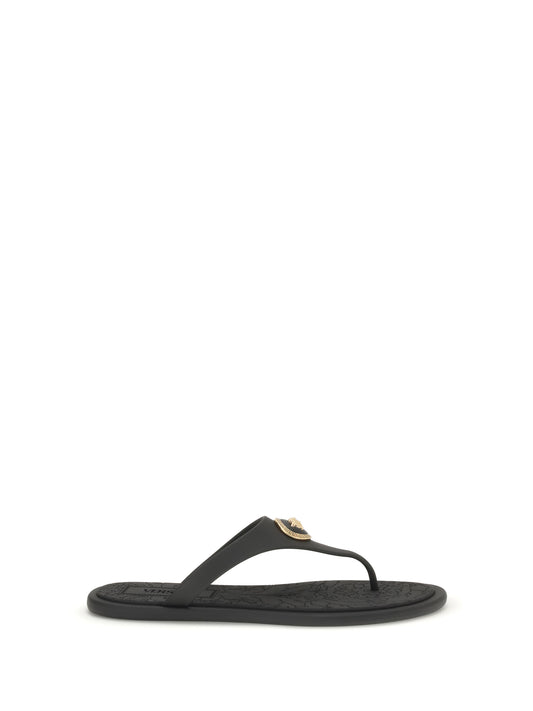 VERSACE Rubber Thong Sandals