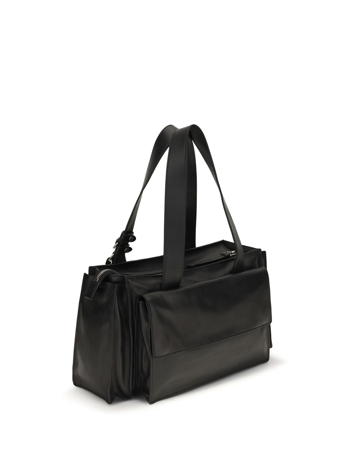 Miu Miu Utilitaire leather Shoulder Bag - Black