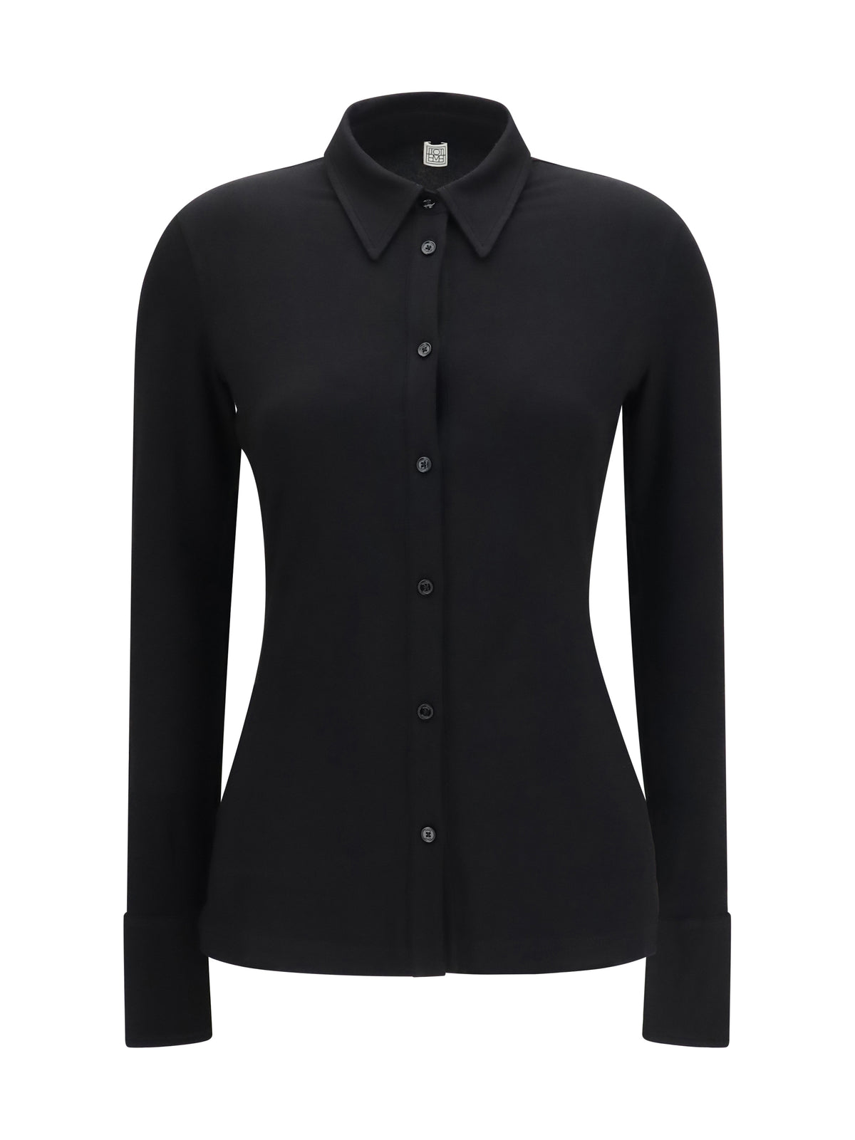 Toteme Viscose Shirt with high cuffs - Black