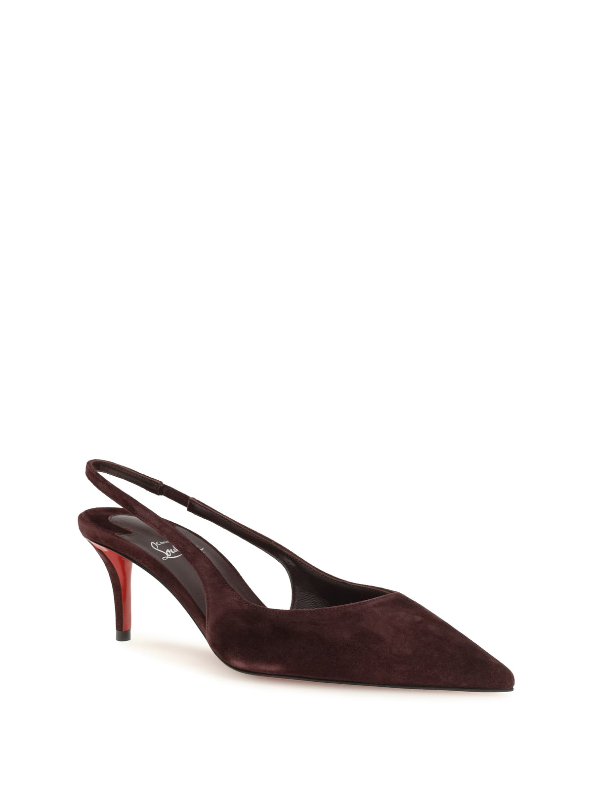 Christian Louboutin Miss Z Slingback Suede Pumps - Dulse/Lin Dulse