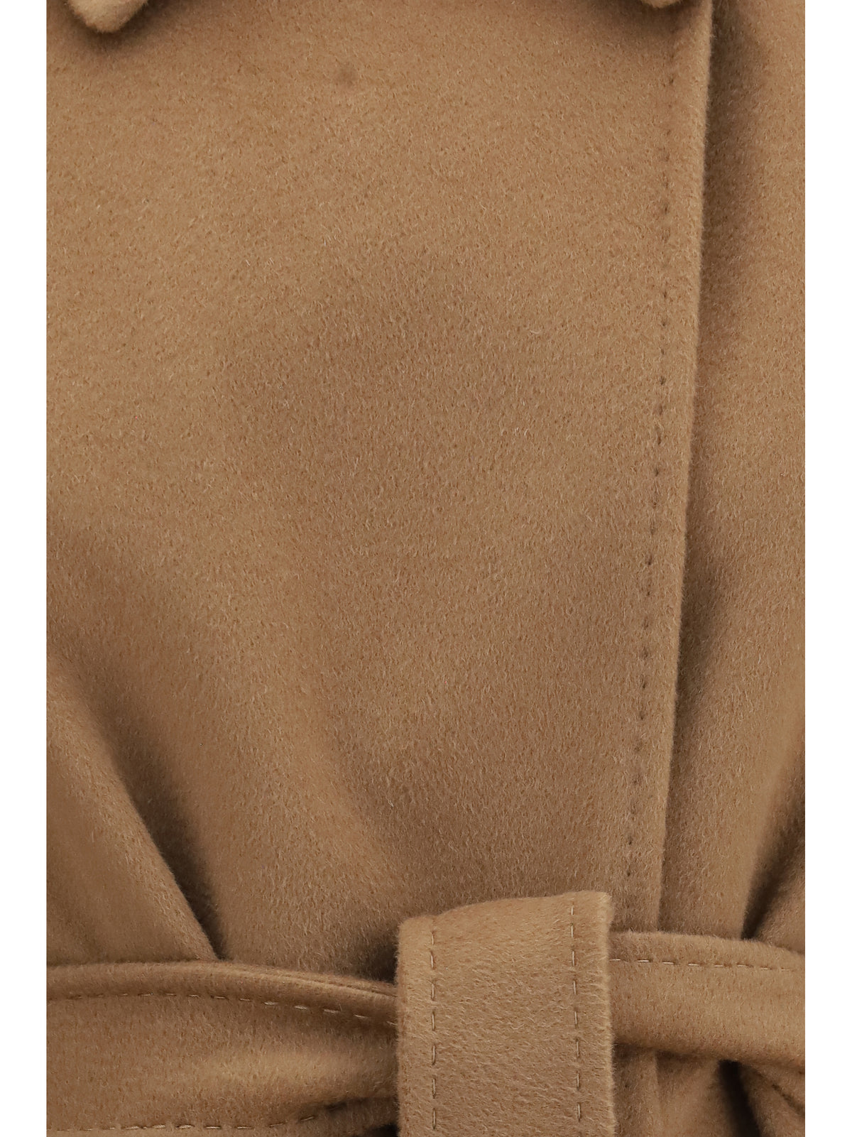 Max Mara Studio Bcollag Coat in virgin wool - Castagna