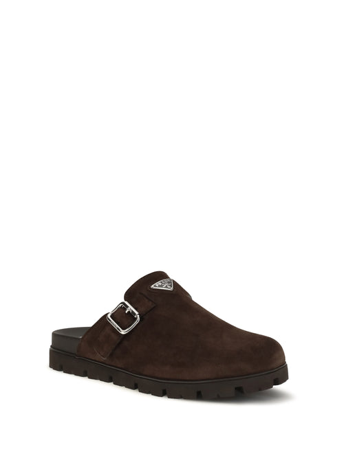 Prada Suede Mules - Moro