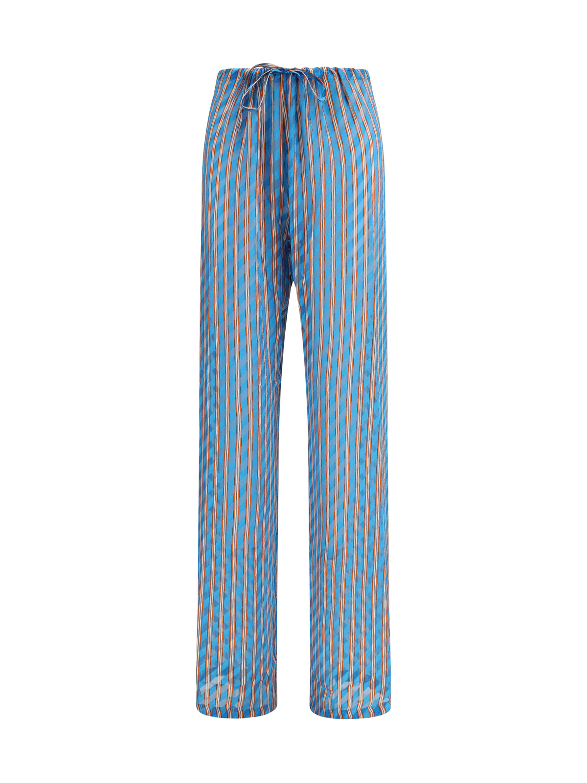 Dries Van Noten Striped Pants - Turquoise