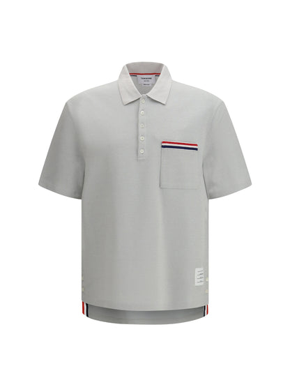 THOM BROWNE Short-sleeve Polo with chest pocket