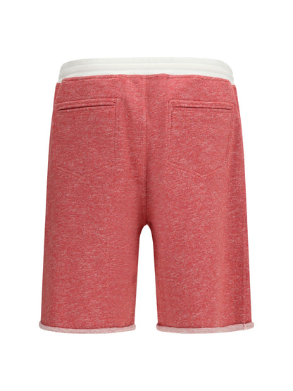 BRUNELLO CUCINELLI Cotton and linen Shorts with logo