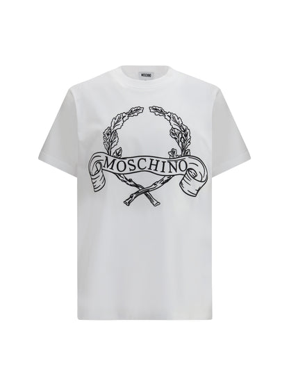 MOSCHINO Maxi Laurel Crown Embroidery T-shirt
