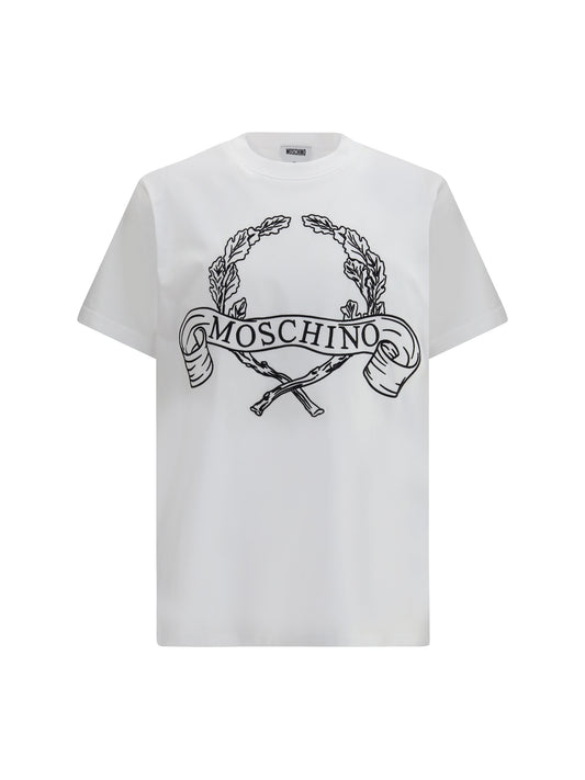 MOSCHINO Maxi Laurel Crown Embroidery T-shirt