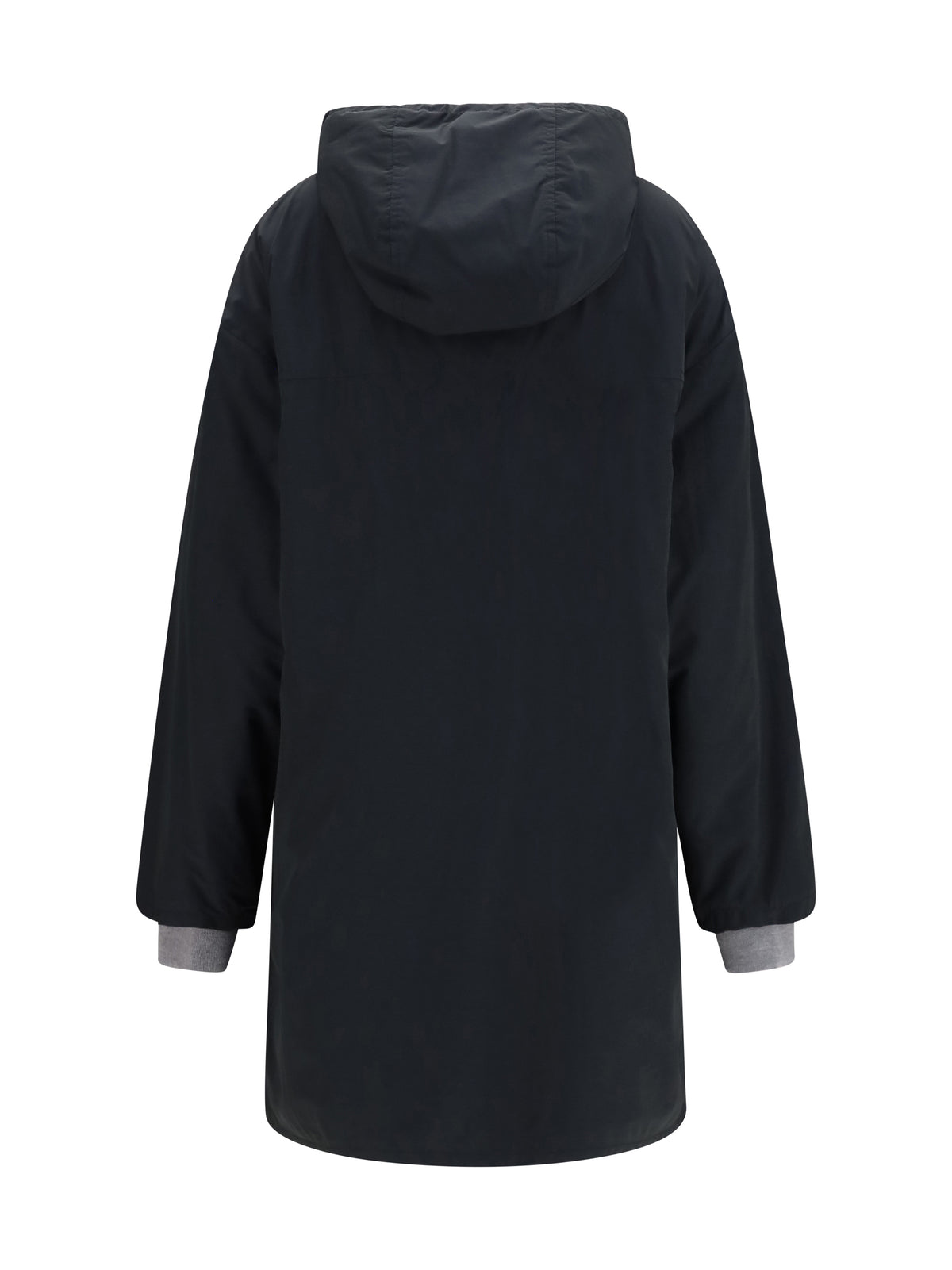 Miu Miu Panama and fleece single-breasted Peacoat - Black