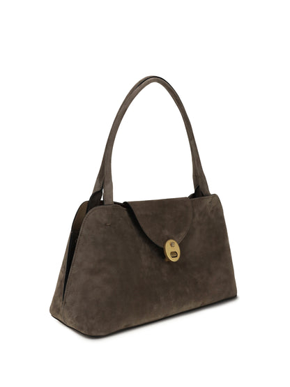 Versace Medium Vivian Shoulder Bag - Taupe Gold