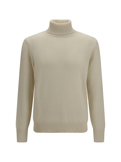 Aragona Cashmere Turtleneck Sweater - White