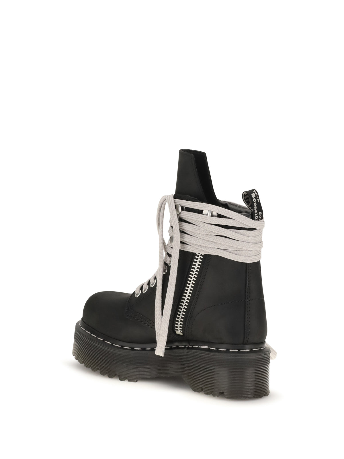 Rick Owens Quad Sole Steel Boots - Black