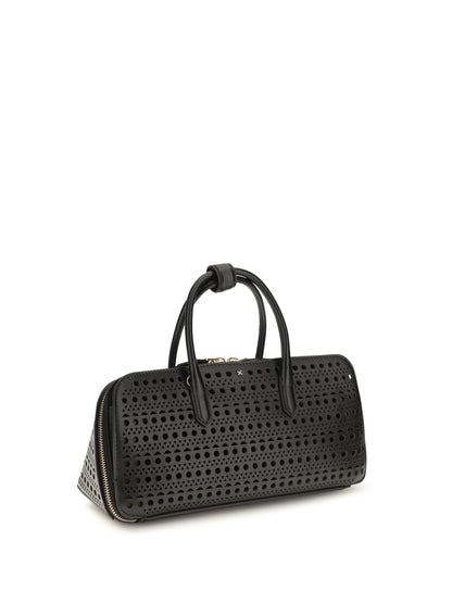 Alaïa Small Delta nabuk Handbag - Noir