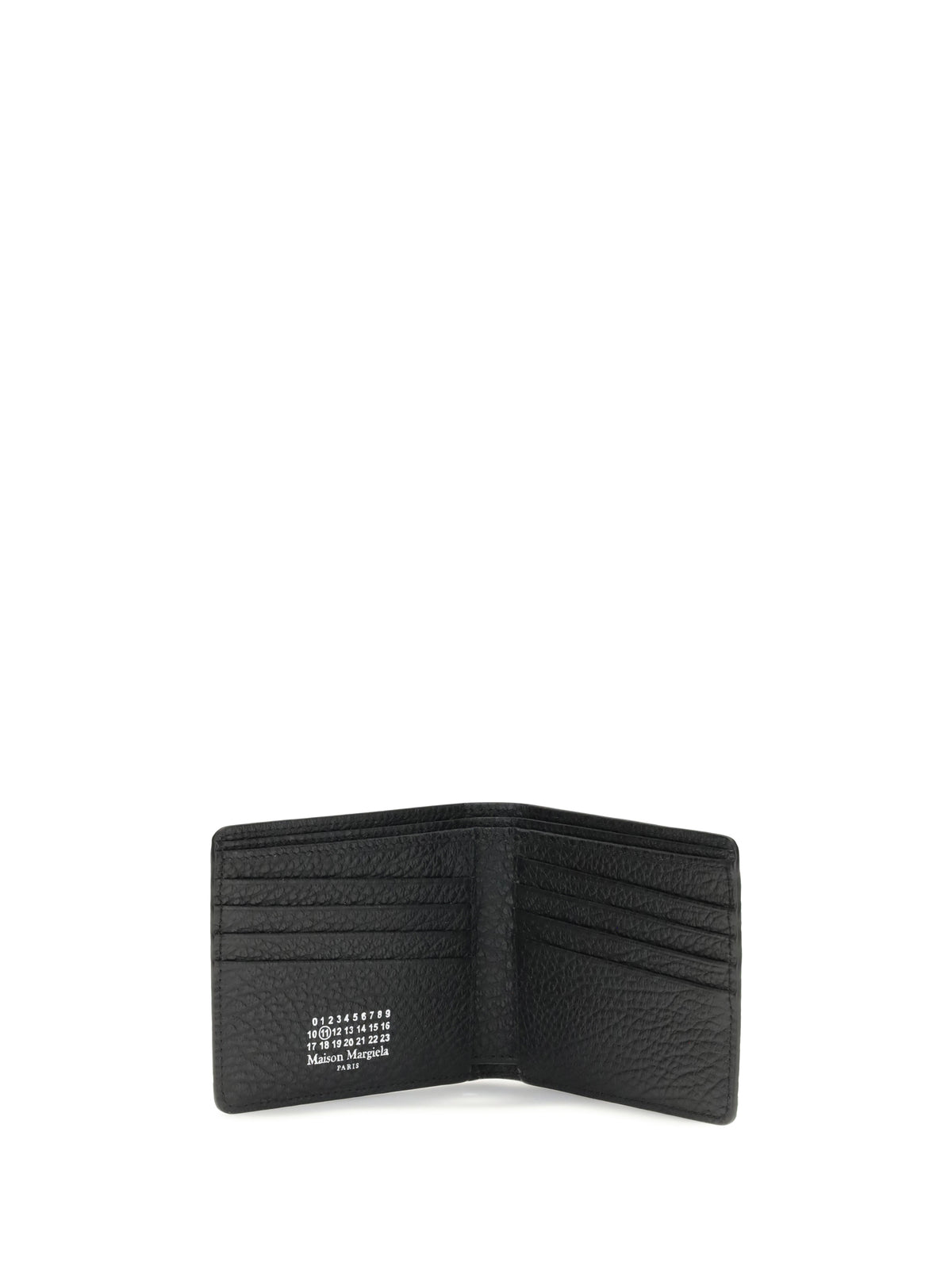 Maison Margiela Wallet with iconic contrast stitched - Black