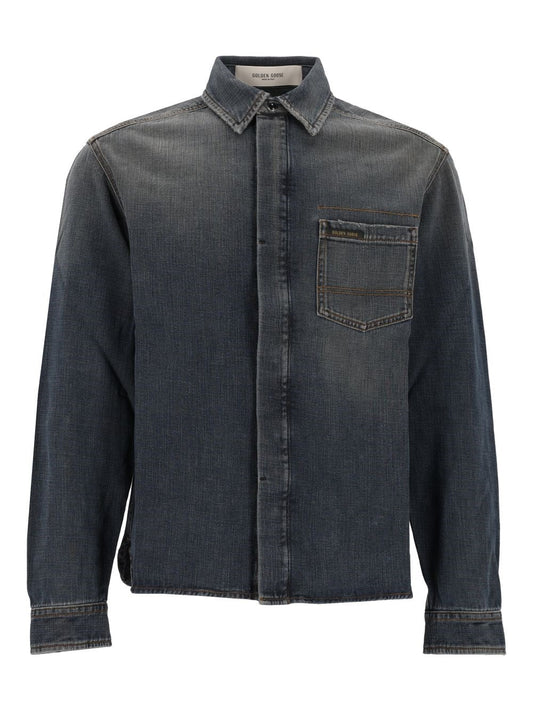 Golden Goose Cotton Denim Shirt - Blue