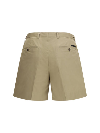 Prada Cotton Shorts - Mastice