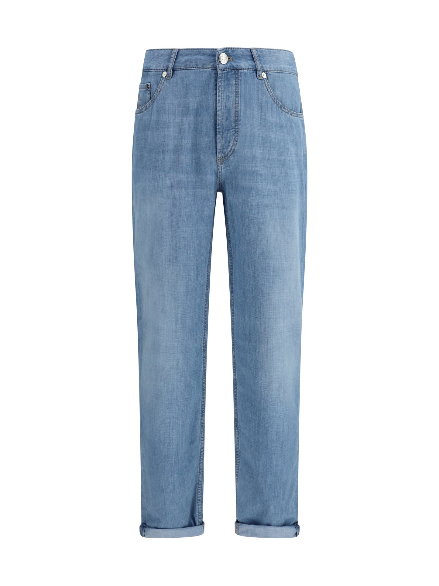 BRUNELLO CUCINELLI Jeans in cotton with distressed effect