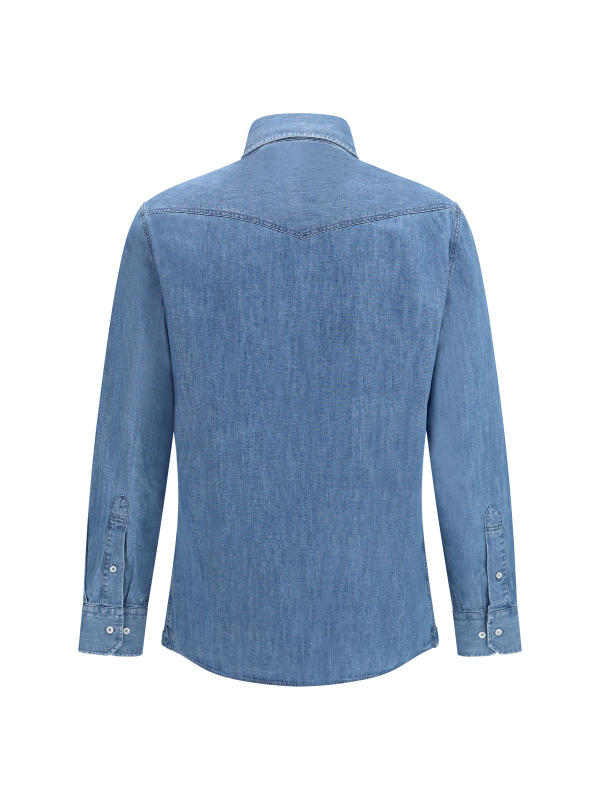 Brunello Cucinelli Easy Fit lightweight denim Shirt - Med Wash Denim