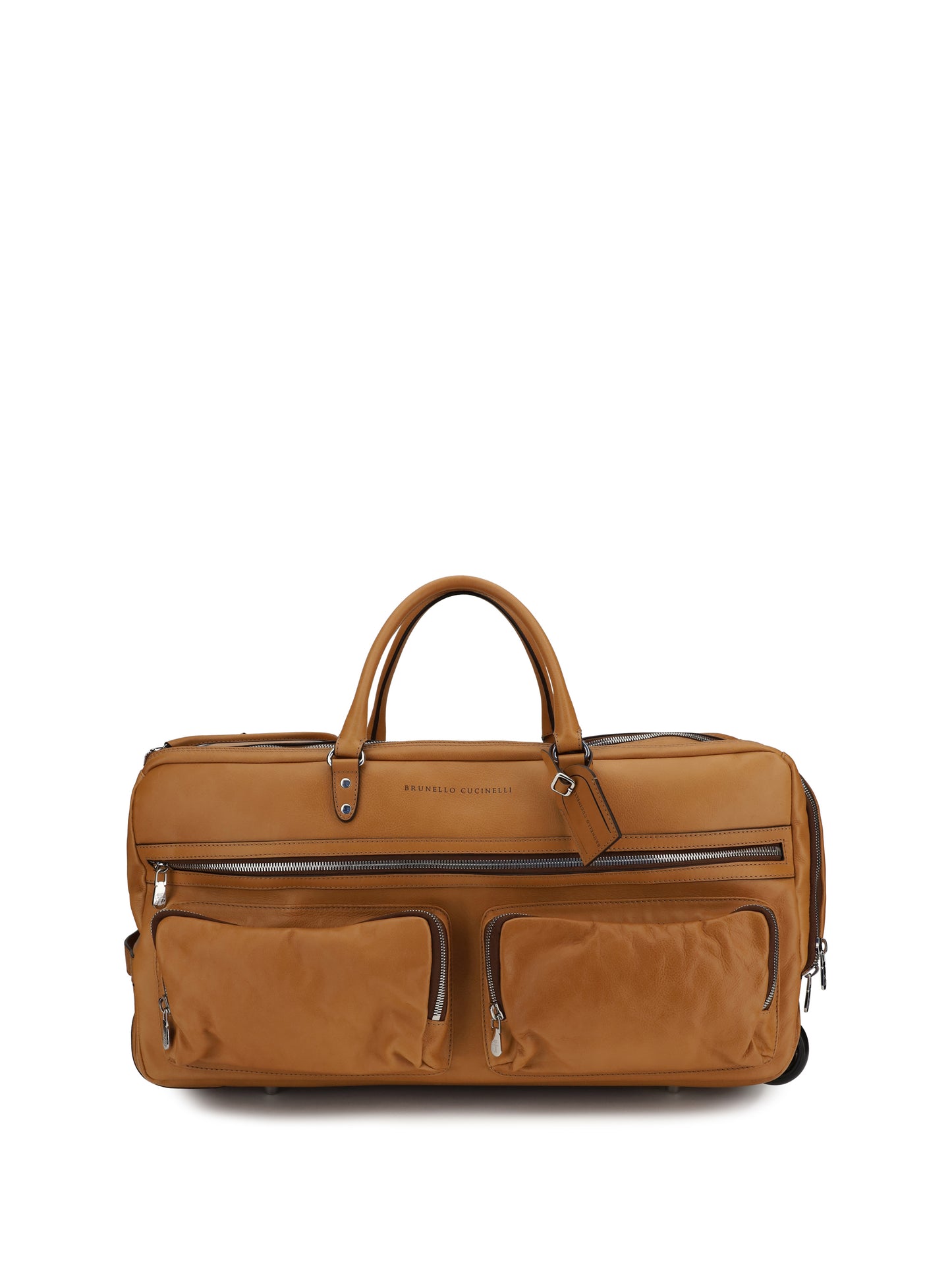 BRUNELLO CUCINELLI Leather Trolley Travel Bag