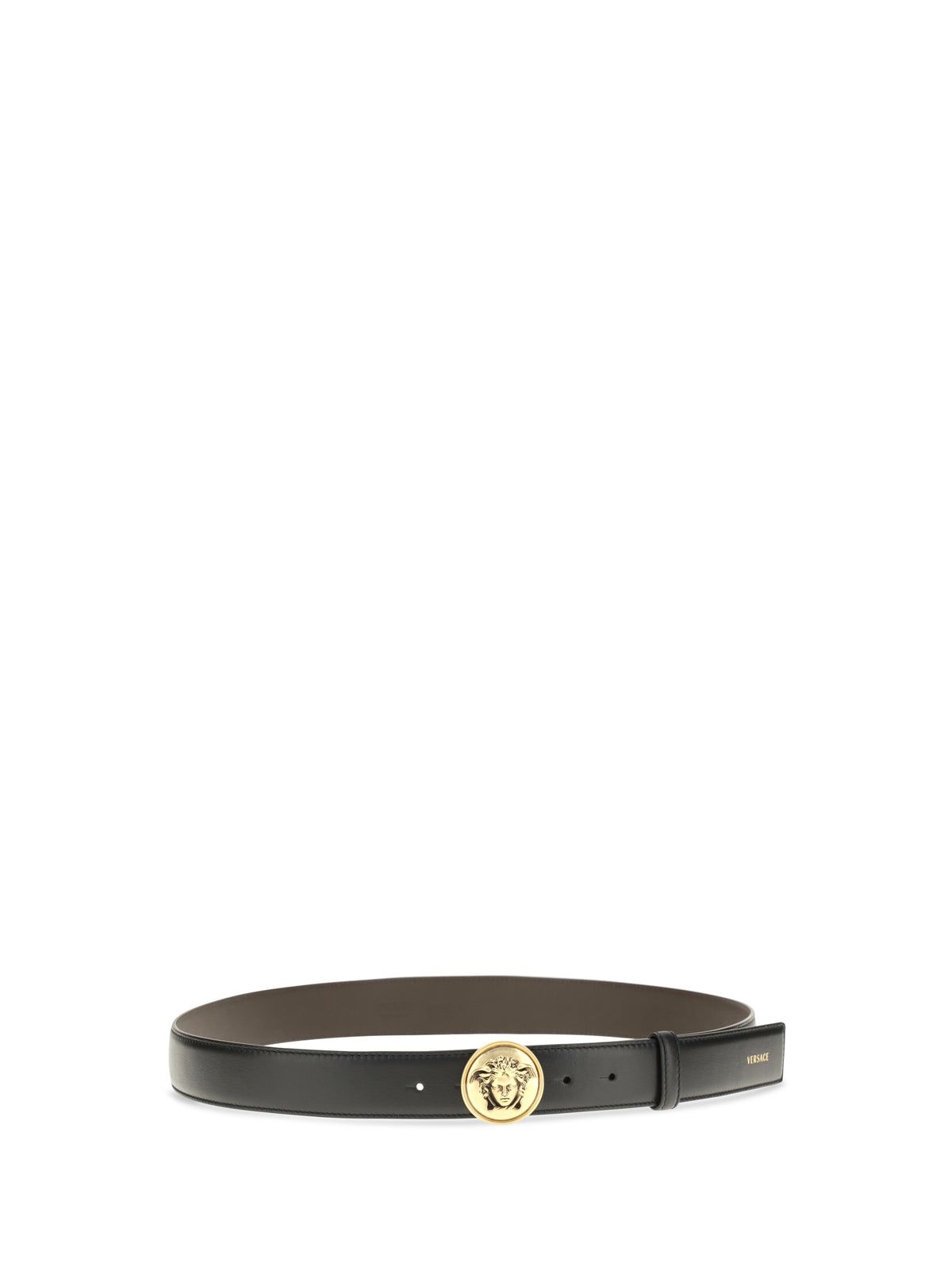 Versace Medusa Buckle leather Belt - Black/Gold