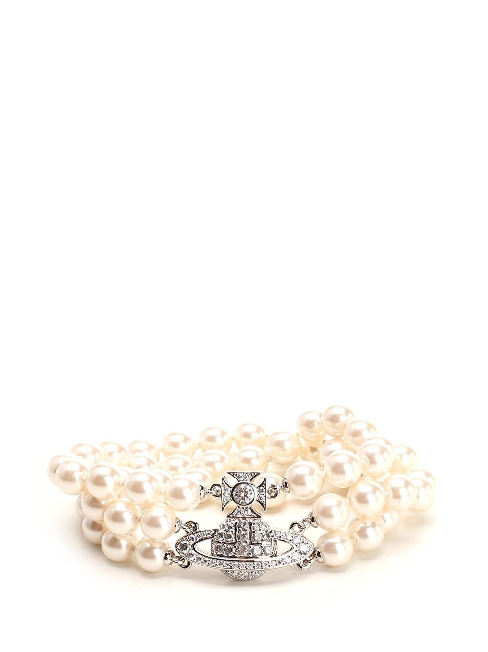 Vivienne Westwood Triple Wrap Choker - White