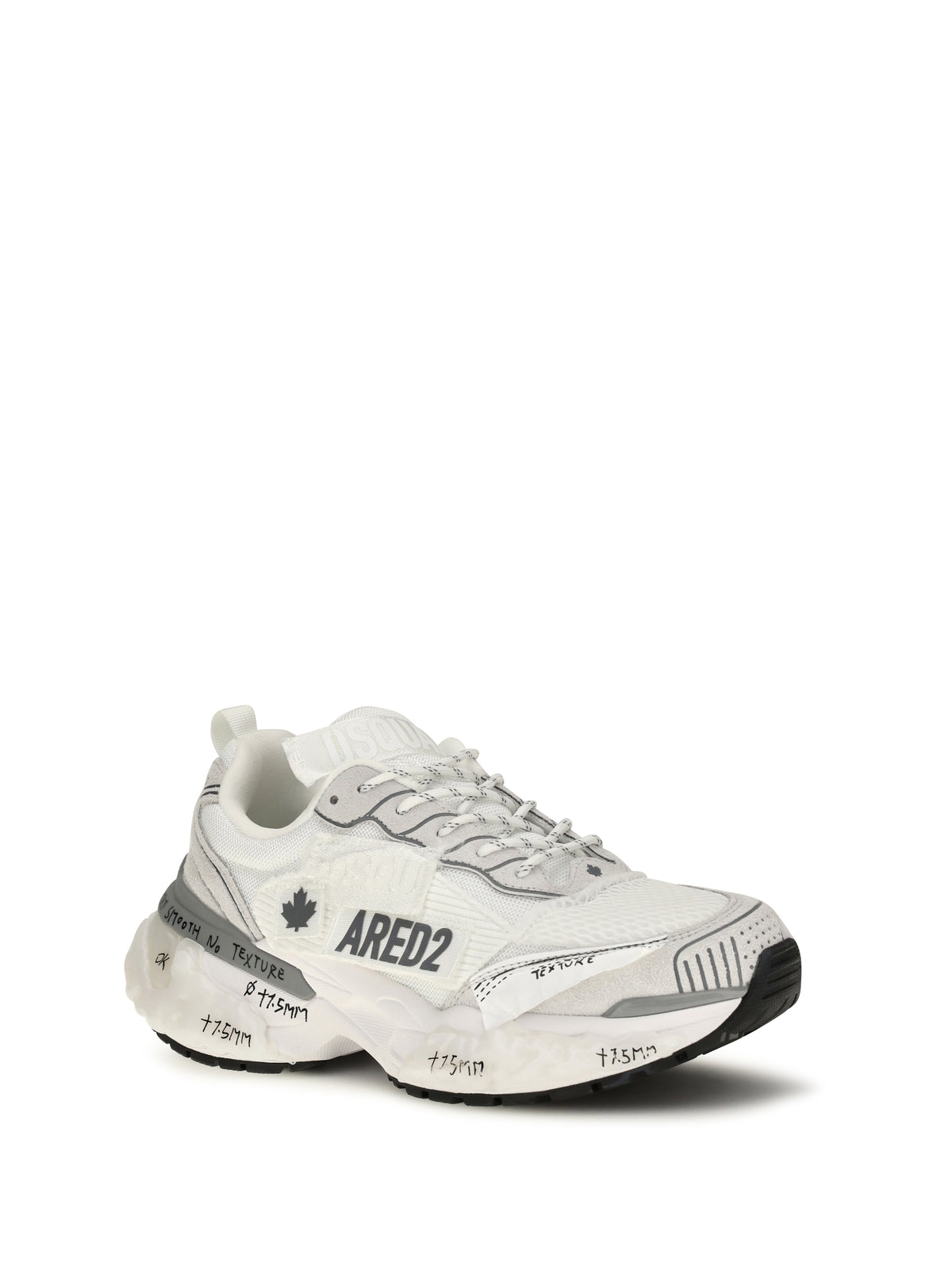 Dsquared2 Faster Sneakers with patches - White Sporco