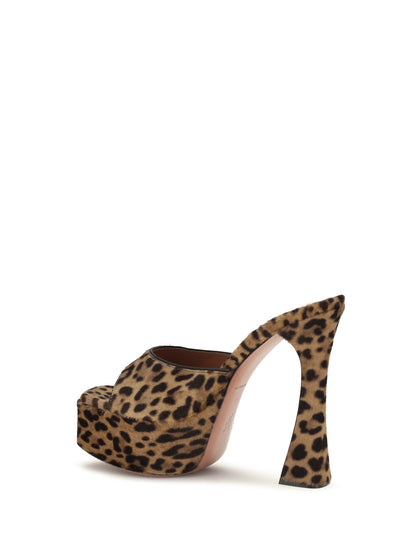 Amina Muaddi Leopard-print Dalida Sandals - Leopard Pony