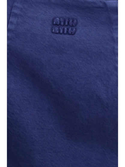 Miu Miu Short cotton Dress - Inchiostro
