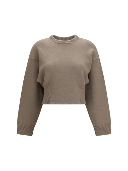 AlaïA Cashmere crewneck Sweater - Sable