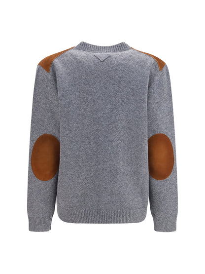 Prada Suede and wool Cardigan - Ardesia