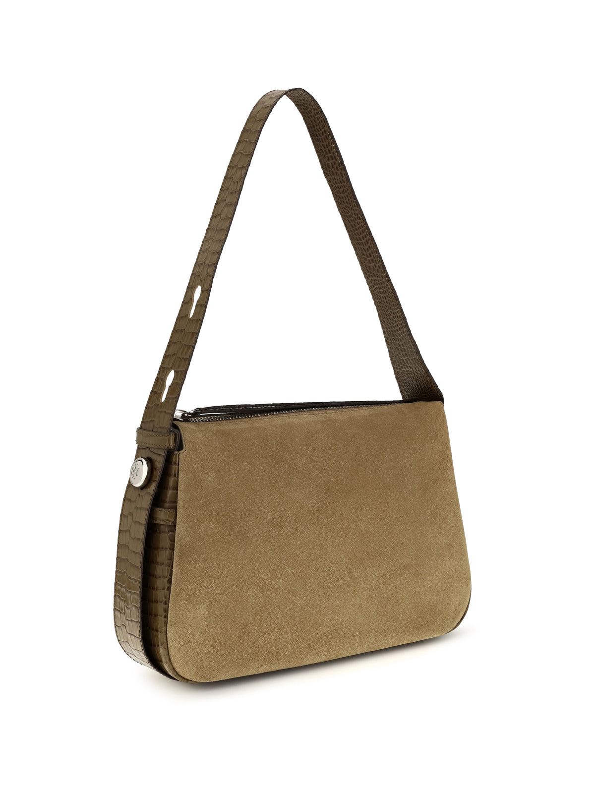 Tory Burch Romy suede Shoulder Bag - Stone