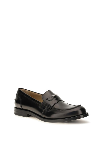 Fendi Ateneo calfskin Loafers - Black